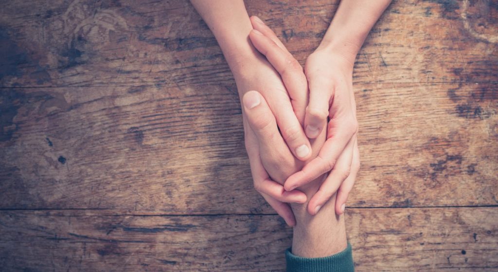 Two hands held together