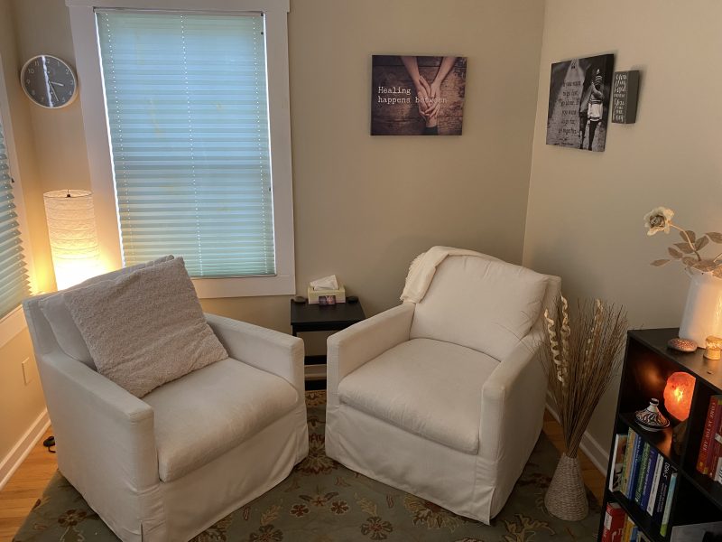 Therapy office at 85 Wall Street in Madison, Connecticut